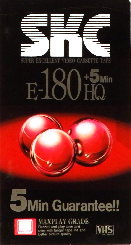 видеокассета SKC E-180 + 5 HQ (VHS)