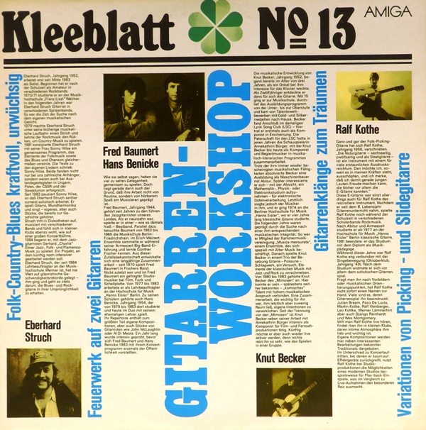 виниловая пластинка Kleeblatt №13. Gitarren-Workshop