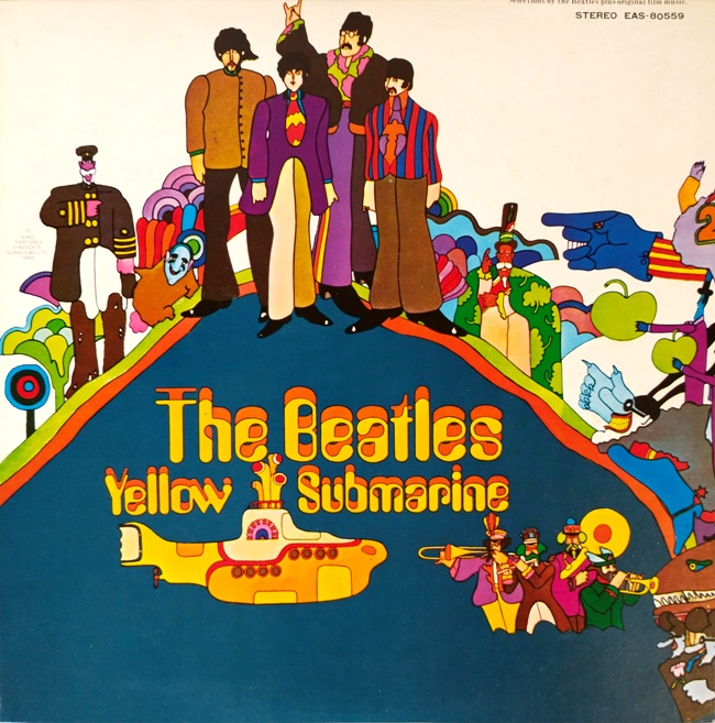 виниловая пластинка Yellow Submarine // Лот на пять с минусом! Вкладка с разворотом – в комплекте!