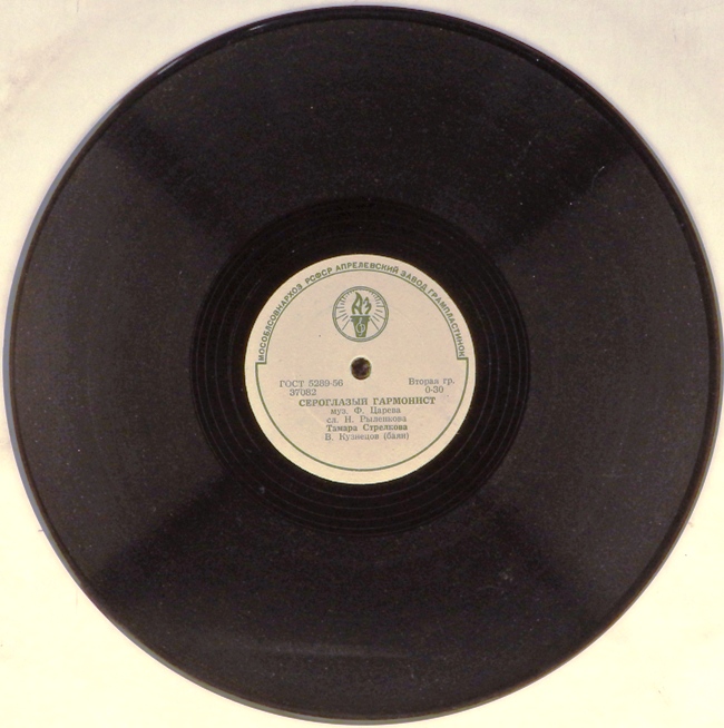 граммофонная пластинка Сероглазый гармонист / Там, где реченька бежит (граммофонная пластинка)