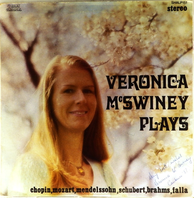 виниловая пластинка Veronica McSwiney Plays Chopin, Mozart, Mendelssohn, Schubert, Brahms, Falla (отличный звук!)